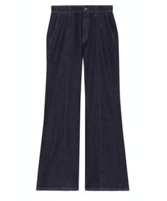 デニムフレアジーンズ Essential Denim (リンスドインディゴブルー) 綿 / ストレッチ  / 通年 / 手洗可 / 01-6306417