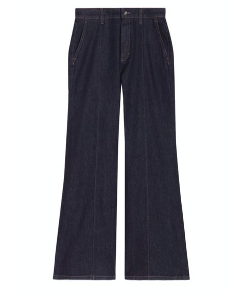 デニムフレアジーンズ Essential Denim (リンスドインディゴブルー) 綿 / ストレッチ  / 通年 / 手洗可 / 01-6306417