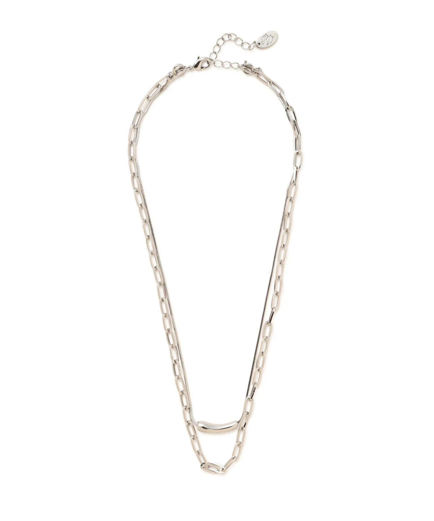 2連チェーンネックレス(シルバー)2点セット/0316190205