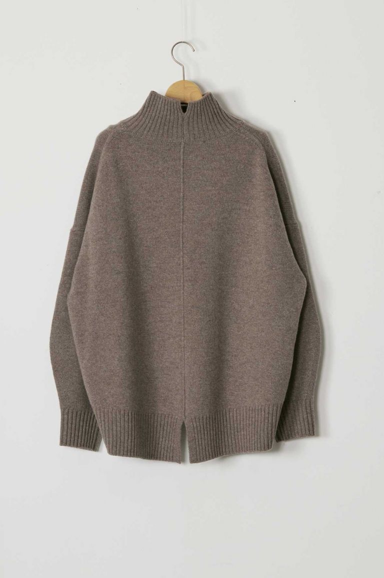 ADAWAS - CASHMERE BLENDED MOCK-NECK TOP / カシミヤ混モックネック