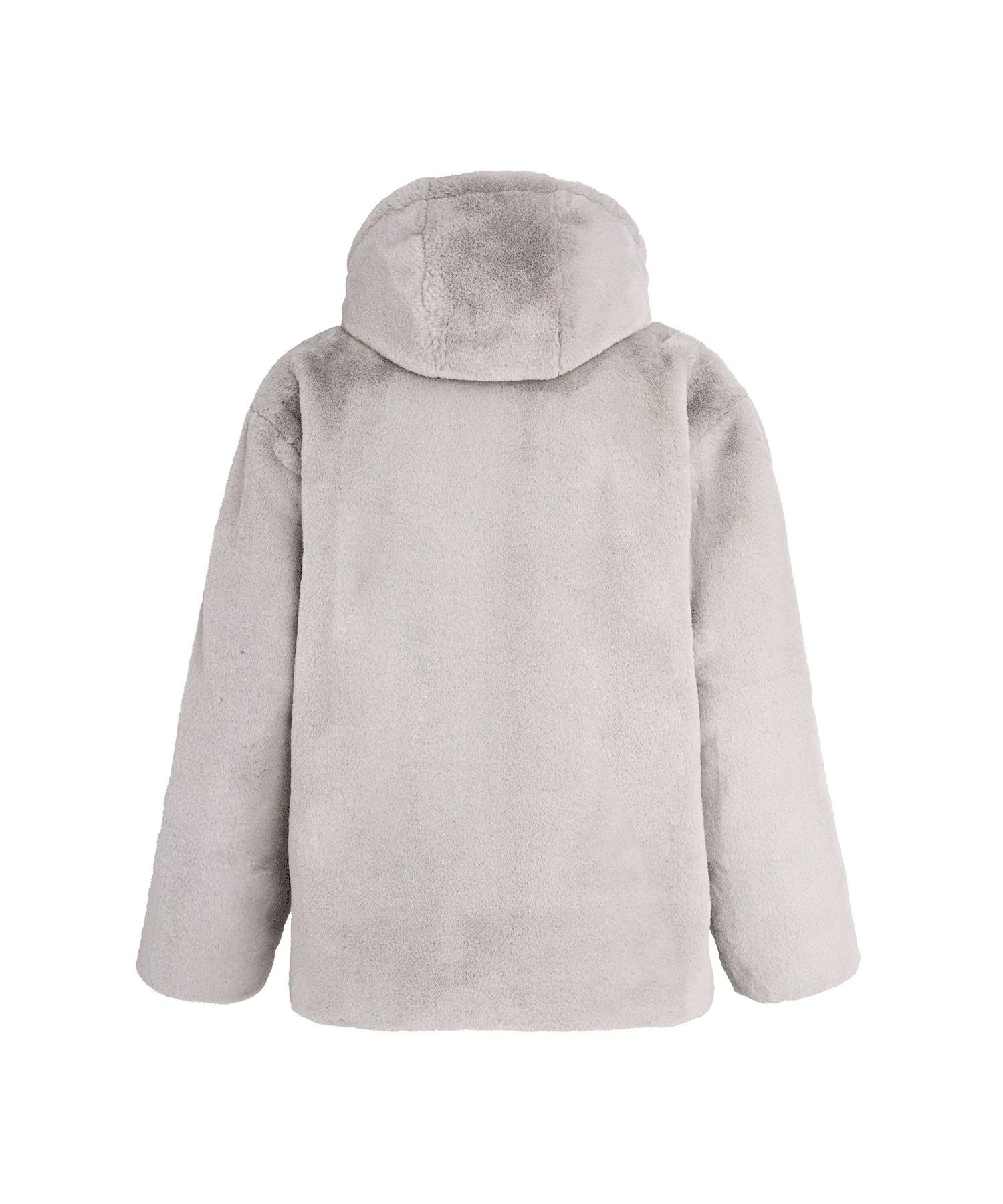 (MENS) MASCALI ボアフーディー( L.GRAY) ポリエステル /  メタルジッパー / ECOレザー仕様ポケット / MJXA0201033588