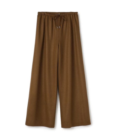ニットコンビネーション ドローストリングパンツ ( ブラウン ) ウール / 総裏 / やや厚手 / 伸縮性無し / 22-04-44-04213