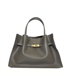 TRERO（トレロ）/（D/GRAY/BLACK）/ イタリアンWフェイスレザートートバッグ  Lサイズ(ブラック/グレー）牛床革（Italian leather）/ 日本製 / V-1497