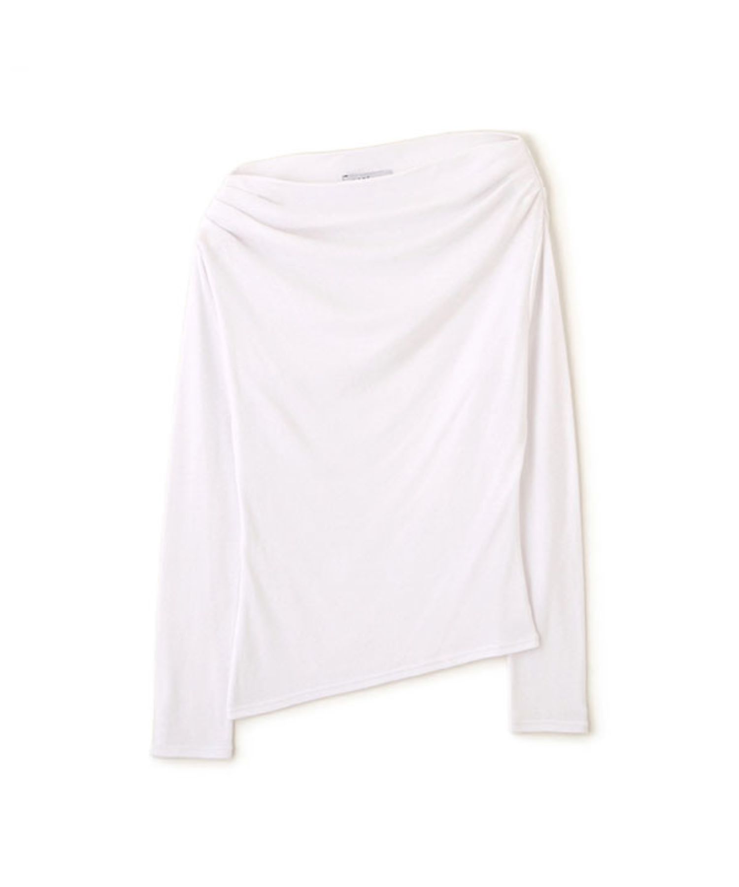 ワンショルダードレーププルオーバー(ホワイト) 綿 / ウォッシャブル / 手洗い可 / 1226212079