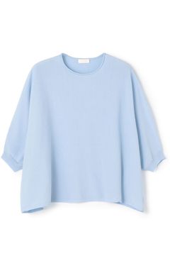 サスティナブルコットンナイロン ワイドプルオーバー (ライトブルー) コットン / 薄手 / ドルマンスリーブ / 手洗い可 / 11-02-52-02303