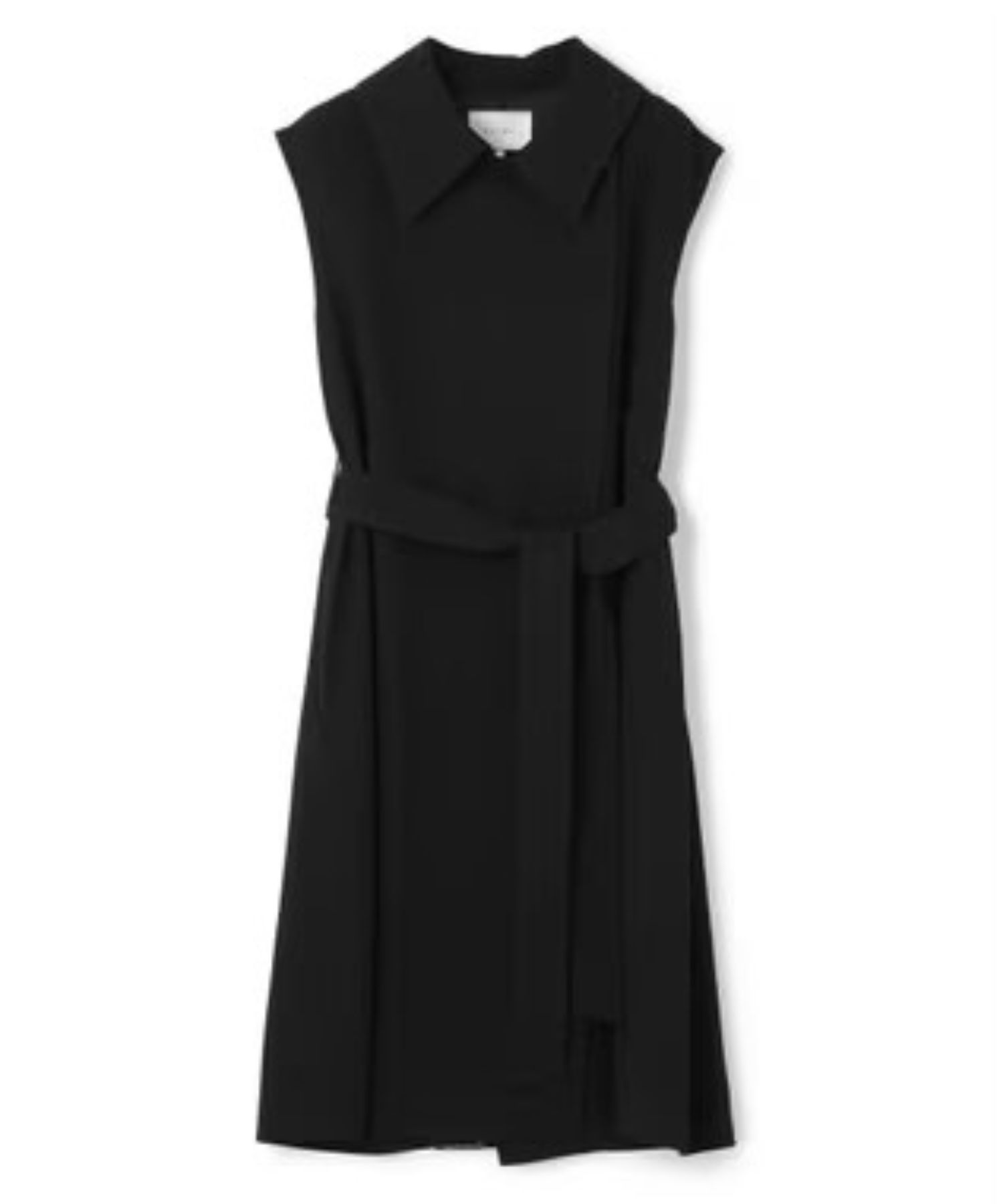 FLEUR / ラップデザインロングジレ (Black) トリアセテート / 共布ベルト付き / サイドポケット / 軽量 / VRCWGA0214