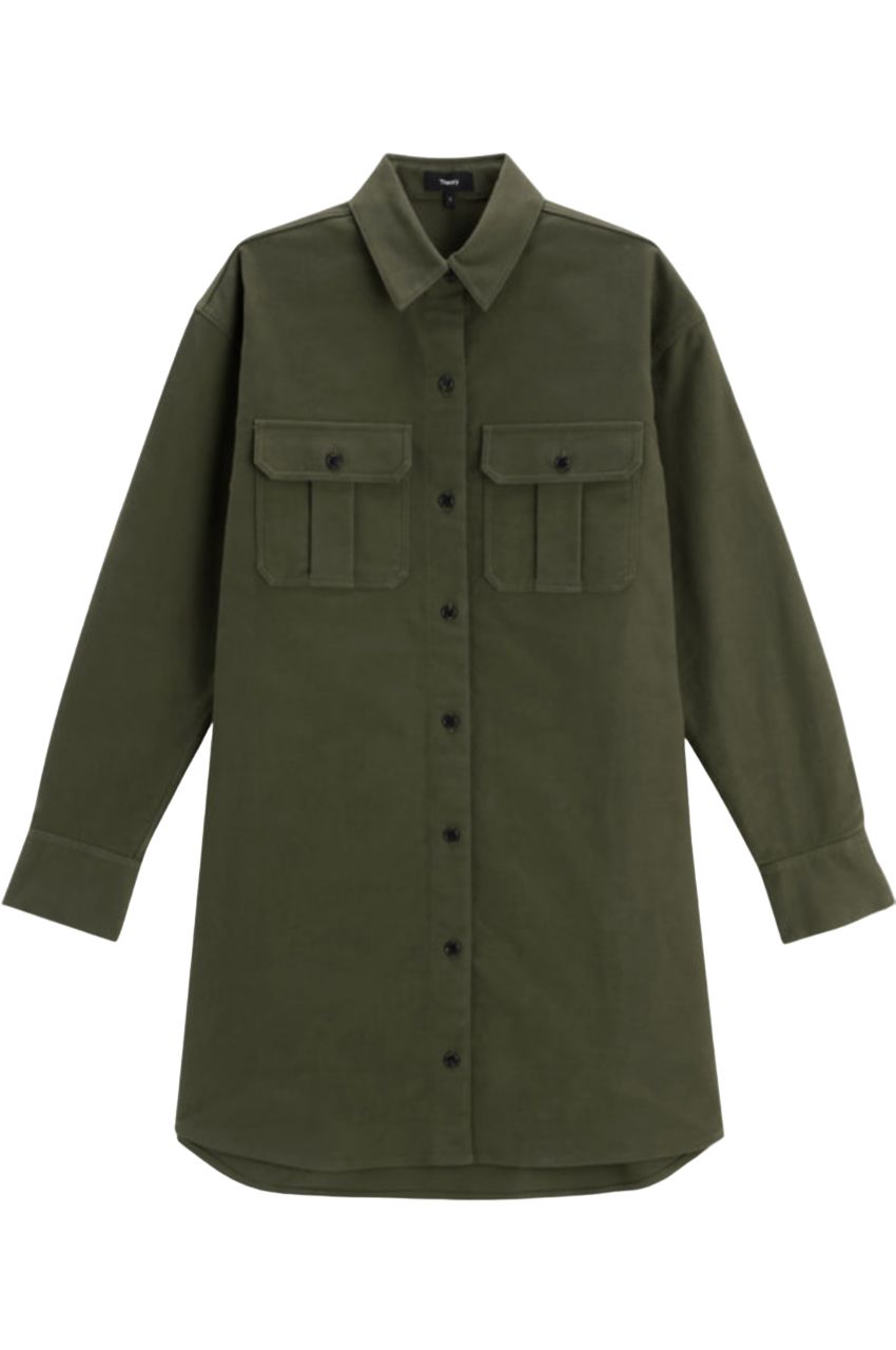 Moleskin Twill MTRY OS SHIRTDR (ハンターグリーン) コットン / ストレッチ /起毛  /裏地 無し /  01-4305208