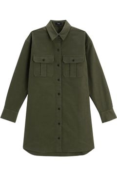 Moleskin Twill MTRY OS SHIRTDR (ハンターグリーン) コットン / ストレッチ /起毛  /裏地 無し /  01-4305208