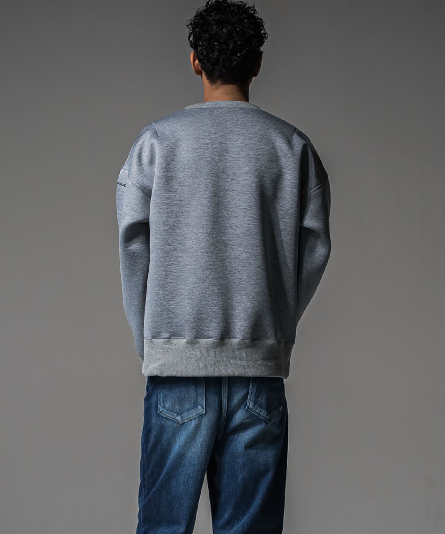 HD drop trainer (GREY) ポリエステル / ルーズトレーナー / 袖アイコン刺繍 / 吸湿速乾 / RC37-C-004
