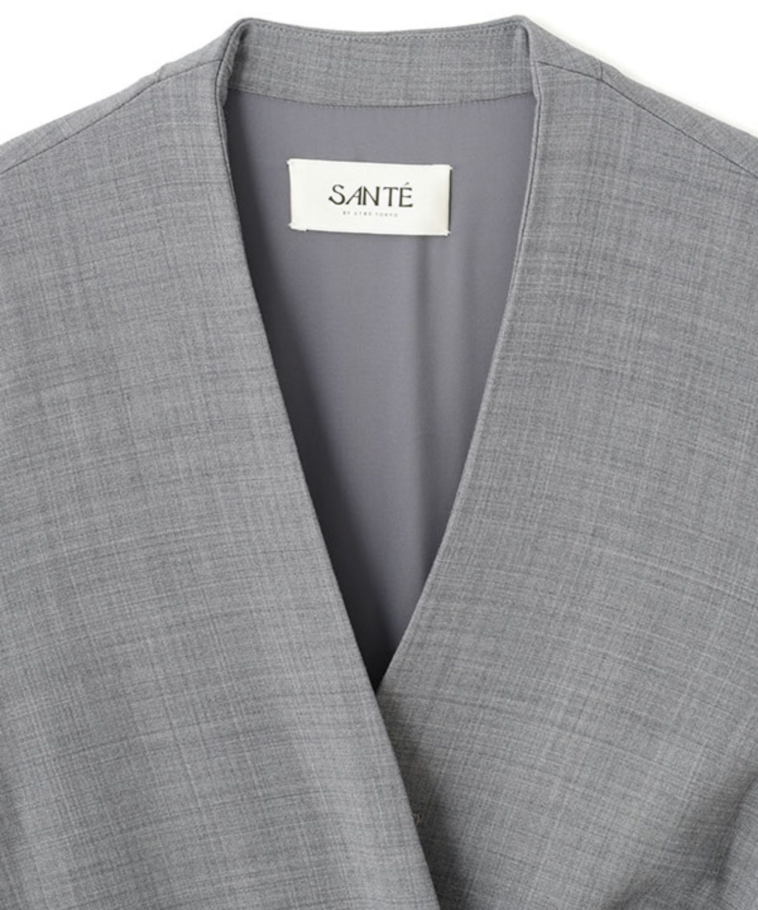 SANTEカシュクールドレス (GREY) ポリエステル / 裏地有り / フラップポケット / スペアボタン付き / 1226130104