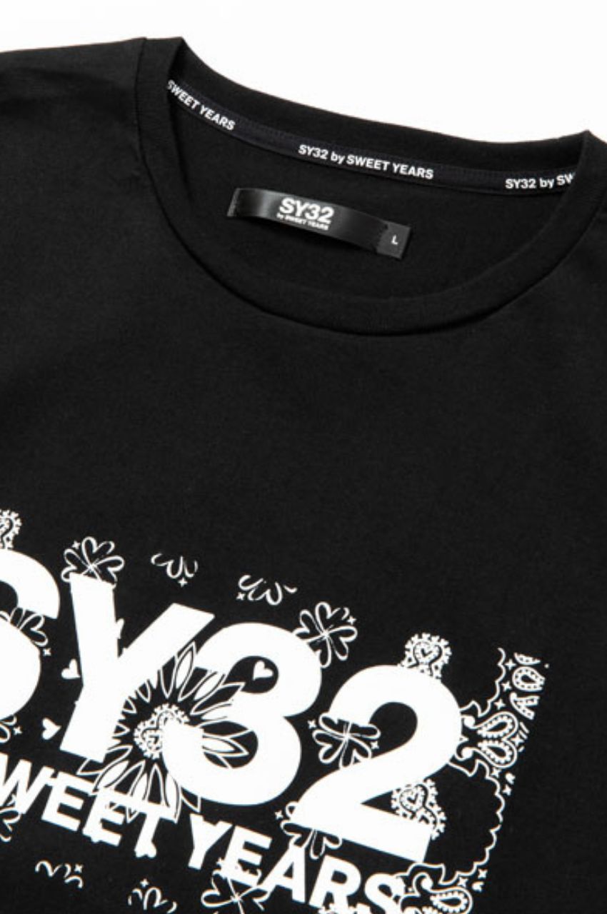 SY32 by SWEET YEARS - PAISLEY BOX LOGO TEE / ペイズリーボックス