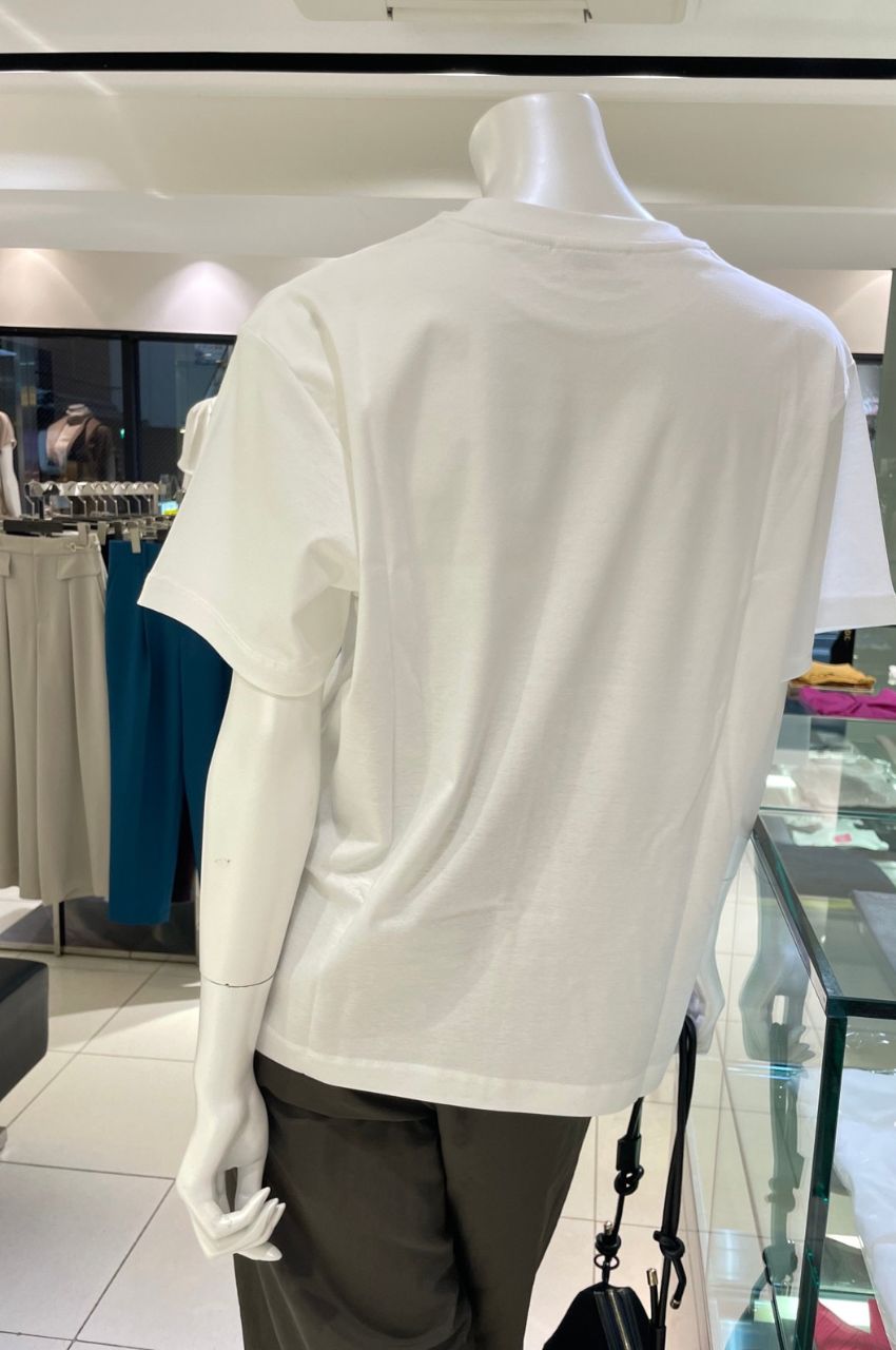 サステナブルロゴTシャツ(ホワイト)綿100% / ウォッシャブル