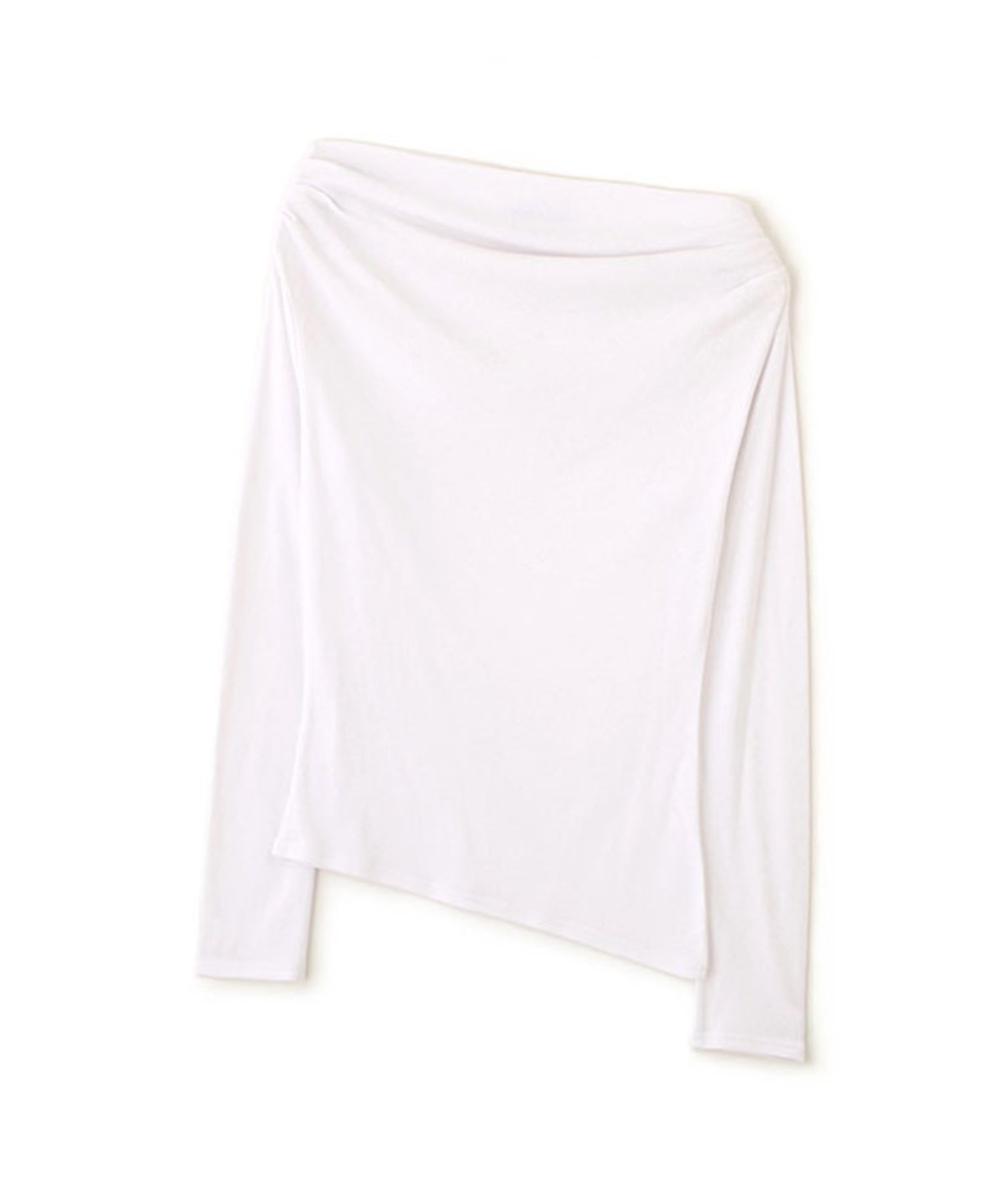 ワンショルダードレーププルオーバー(ホワイト) 綿 / ウォッシャブル / 手洗い可 / 1226212079