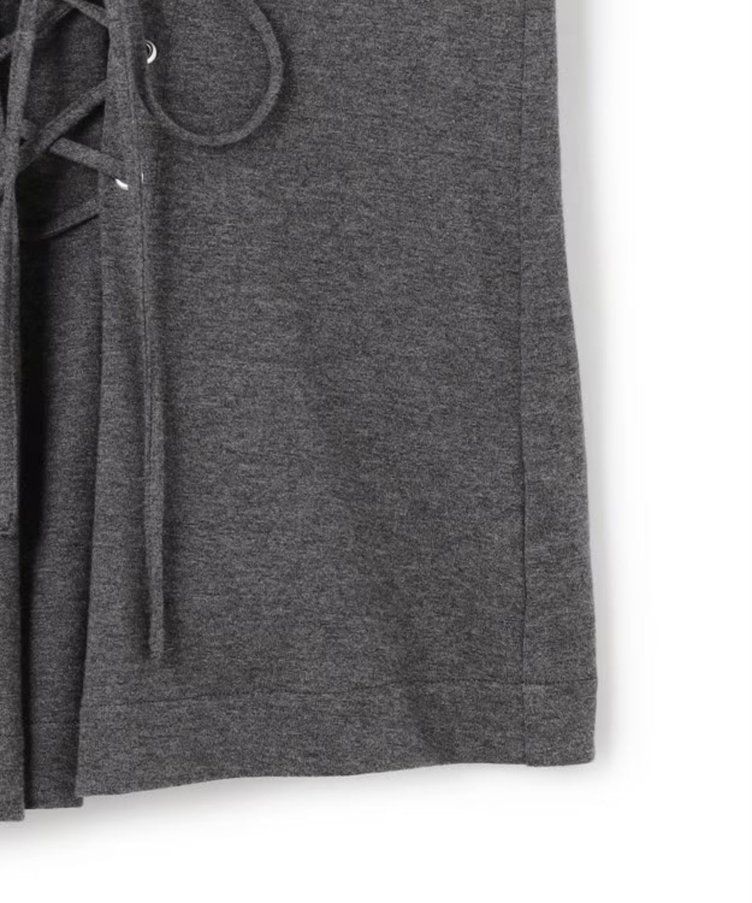 プレーンジャージー2WAYレースアップトップス(チャコール) 綿 / ウォッシャブル / KKUVGW0315