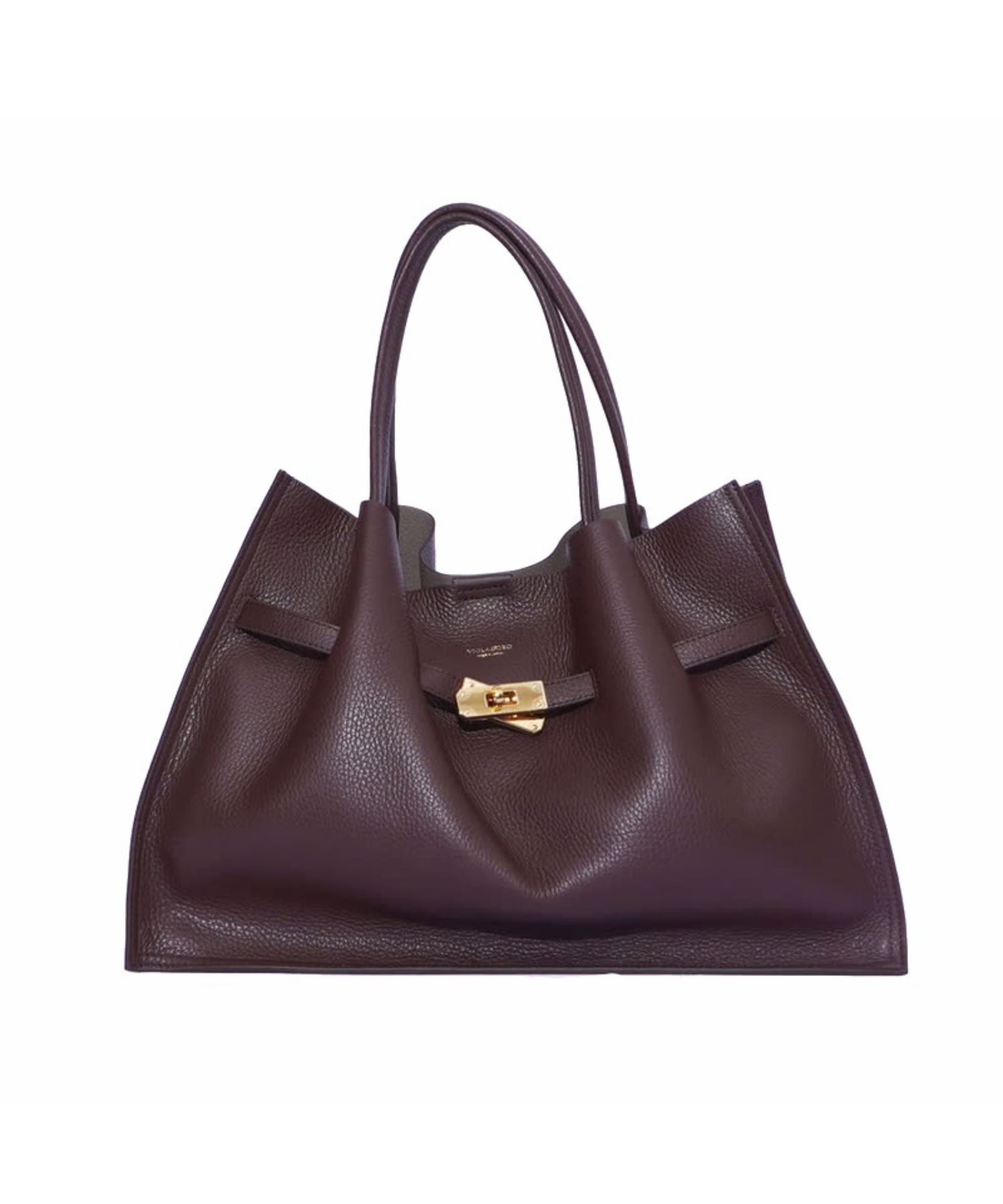 TRERO（トレロ）/（CAFFE/L/TAUPE）/ イタリアンWフェイスレザートートバッグ  Lサイズ(ブラック/グレー）牛床革（Italian leather）/ 日本製 / V-1497