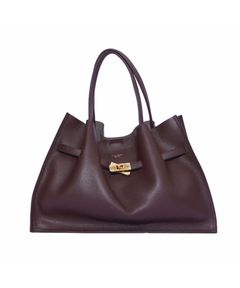 TRERO（トレロ）/（CAFFE/L/TAUPE）/ イタリアンWフェイスレザートートバッグ  Lサイズ(ブラック/グレー）牛床革（Italian leather）/ 日本製 / V-1497