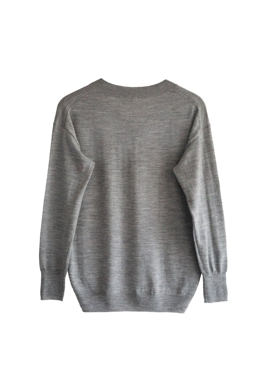 Rws wool v neck pullover (L.GREY) ウール / 長袖 / 薄手 / 手洗い可 / CT22310
