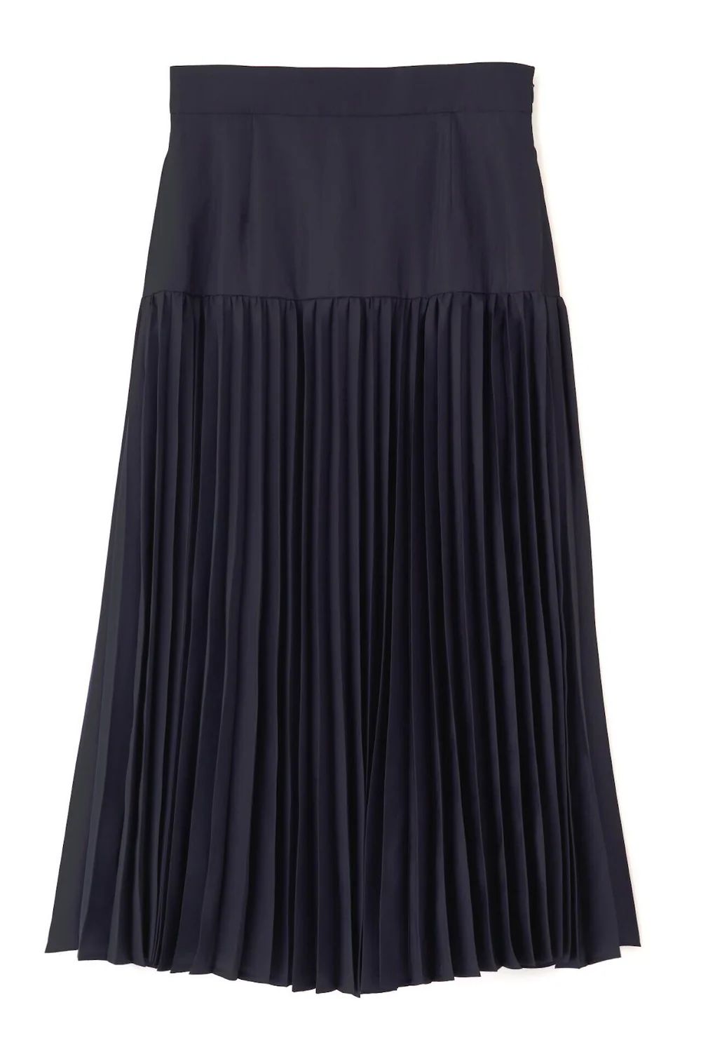 ヨークプリーツスカート (ネイビー) / ポリエステル 100% / 0315120220