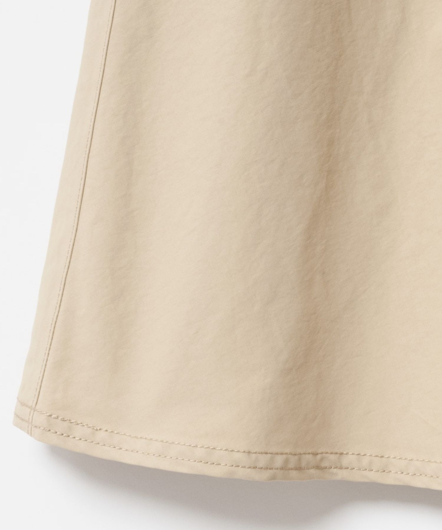 Flared tiered skirt  (キャメル) 綿 / 軽量 / サイドポケット/ 手洗可 / FL252-33021