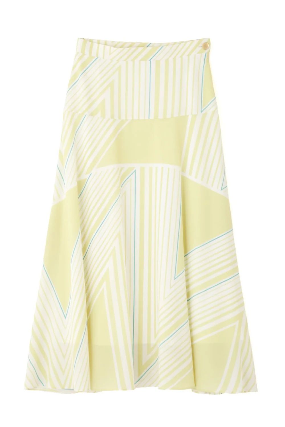 トライアングルボーダープリントスカート (イエロー) / ポリエステル 100% / ウォッシャブル / セットアップ / 0315120311
