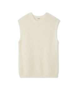 クルーネックノースリニットトップス (WHT) ウール / クルーネック / スリーブレス /  柔らかい /09WNT254061