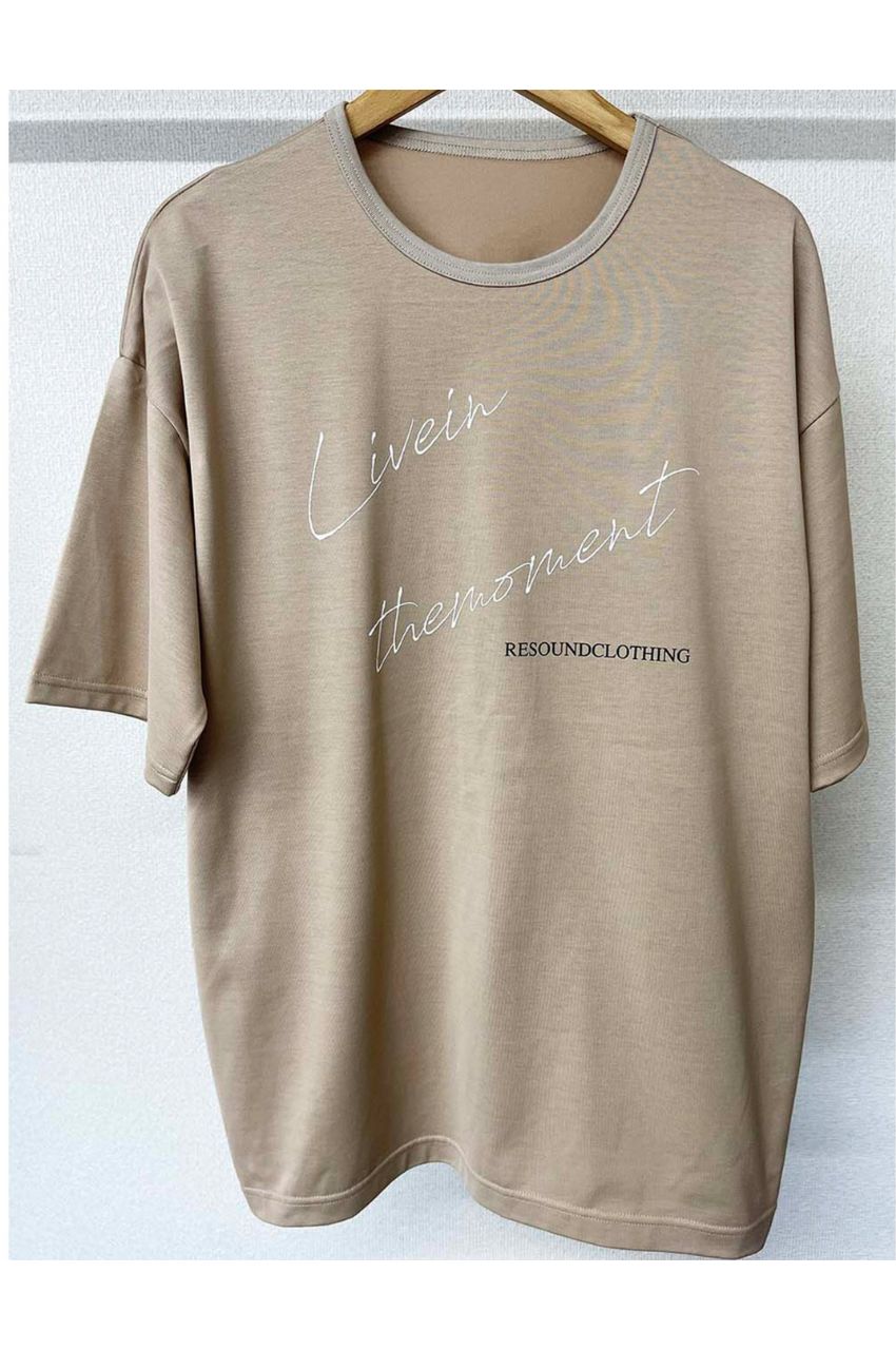 LIVE IN THE MORMENT LOOSE TEE / ロゴメッセージTシャツシャツ