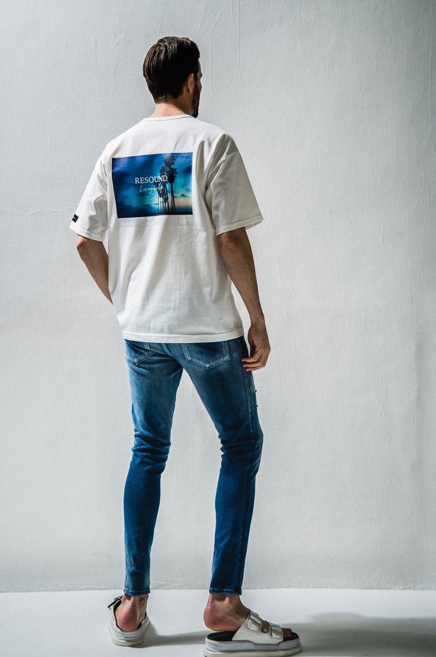 Palm BEACH photo LOOSE TEE / フォトプリントルーズTシャツ