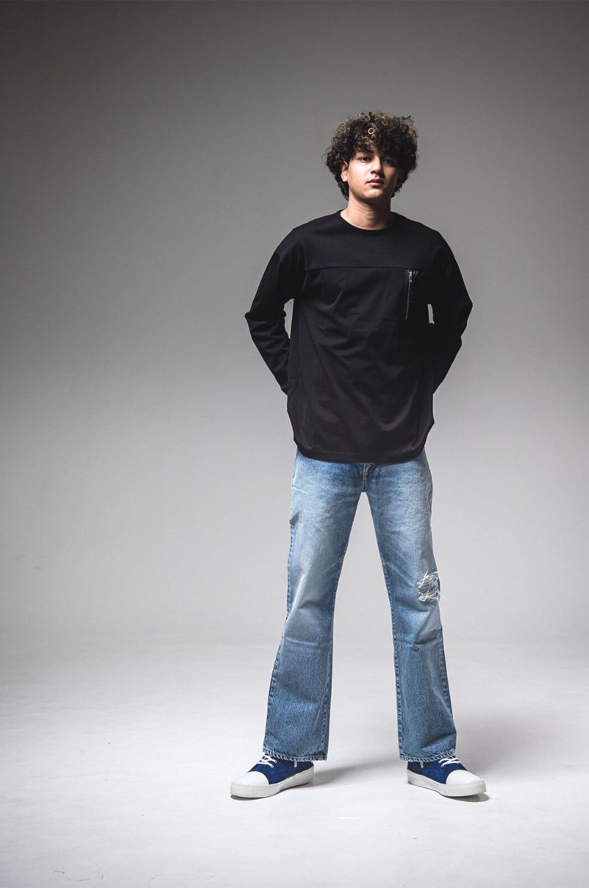 nylon pocket LOOSE LONG SLEAVE / ナイロンポケットルーズロングスリーブTシャツ