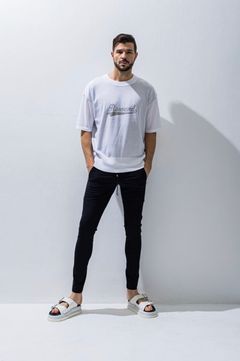 ベースボールロゴルーズ半袖サマーニット / クルーネック / ルーズシルエット
