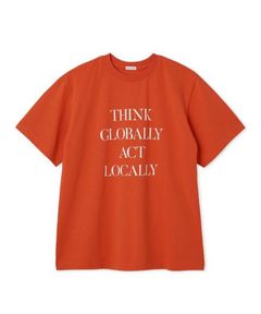 タイポグラフィTシャツ(オレンジ) 綿 / フロントロゴ / ユル感 / 手洗い可 / 09WCT252227