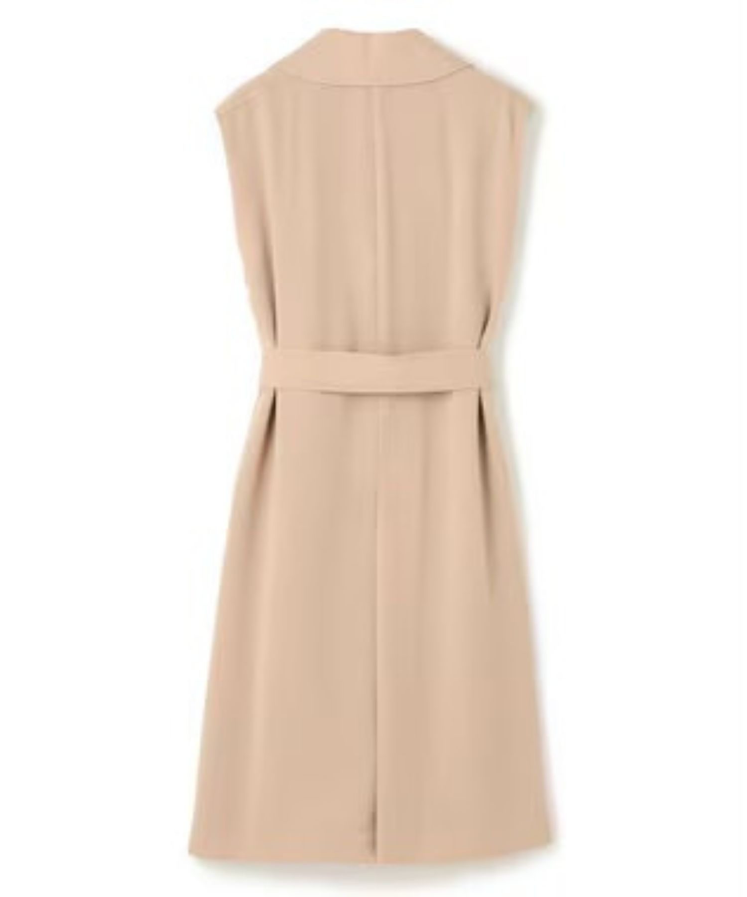 FLEUR / ラップデザインロングジレ (Beige) トリアセテート / 共布ベルト付き / サイドポケット / 軽量 / VRCWGA0214