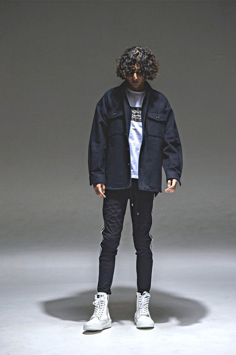 RESOUND CLOTHING - melton OVER CPO JK BLACK / オーバー