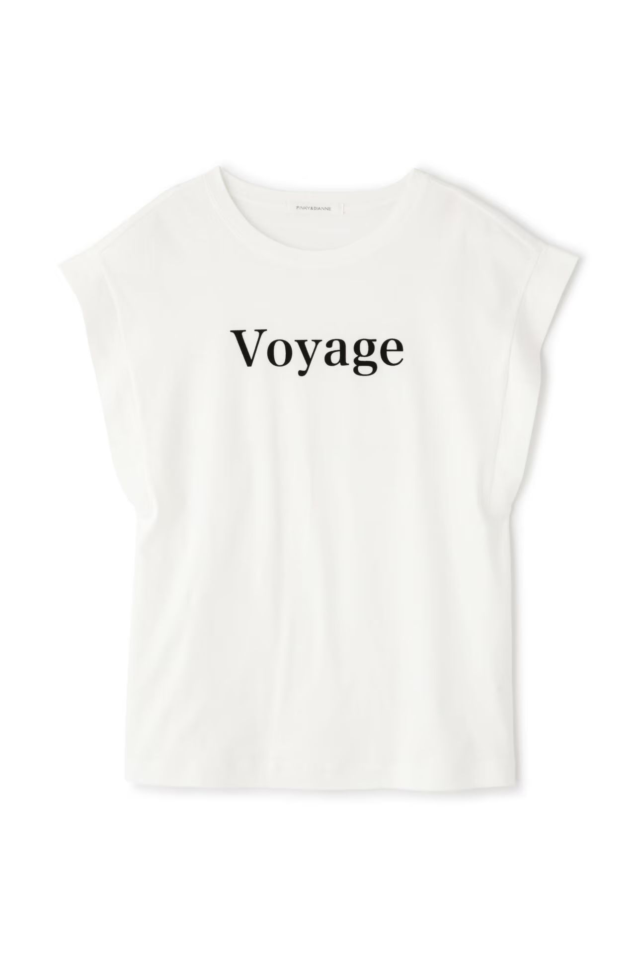 VoyageプリントTシャツ（ホワイト）綿 100% / ストレッチ / ドロップショルダー / ウォッシャブル / 日本製