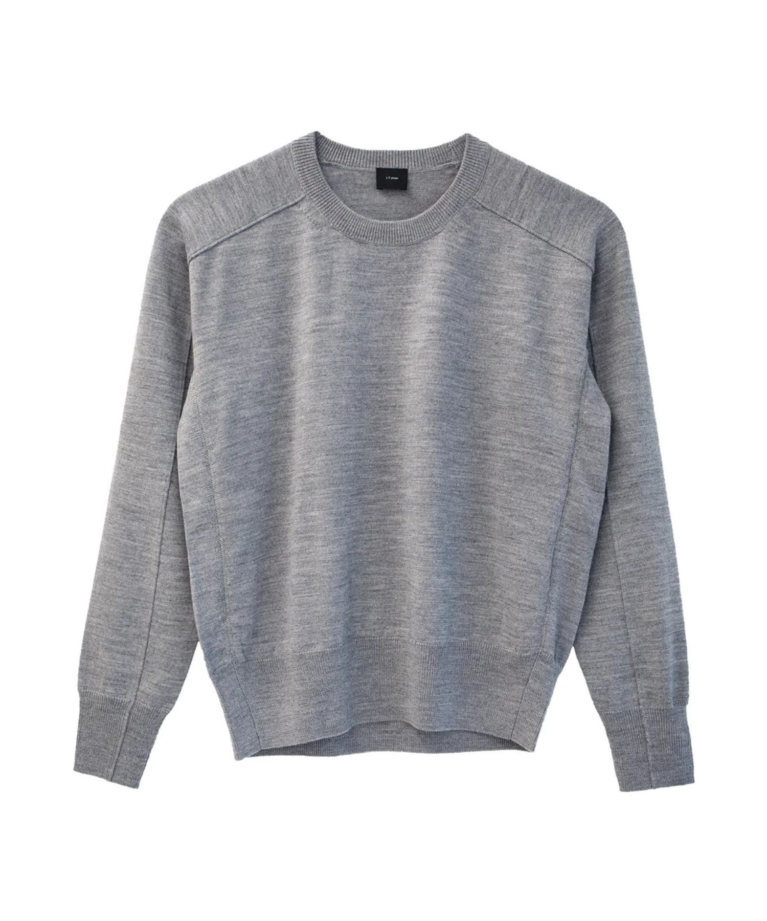 Re Stock Rws wool crew neck pullover (L.GREY) ウール/ 静電気防止 加工 / クルーネック  / 手洗可 / CT22391