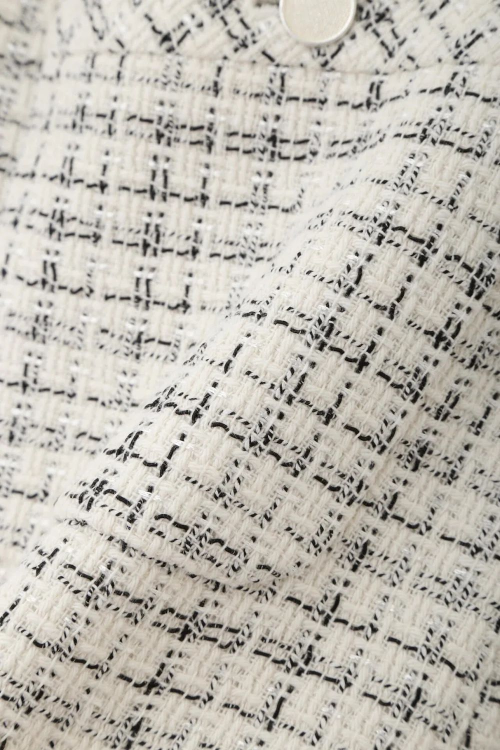 ツイードジレ (ホワイト) / 綿 / ポリエステル / ボタン / 0315150205