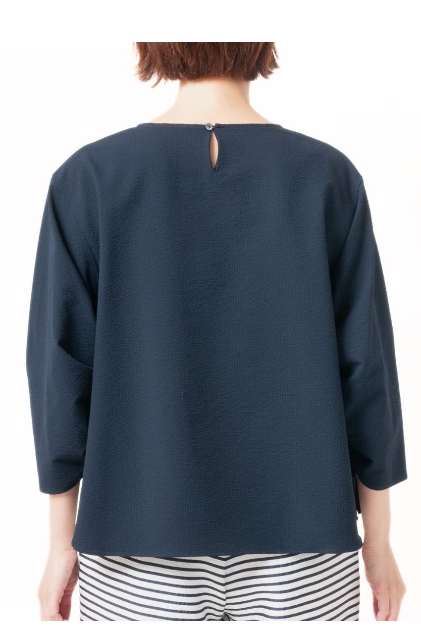 Gather sleeve blouse (ネイビーブルー) / ポリエステル /  吸水速乾  / セットアップ / FS242-52014