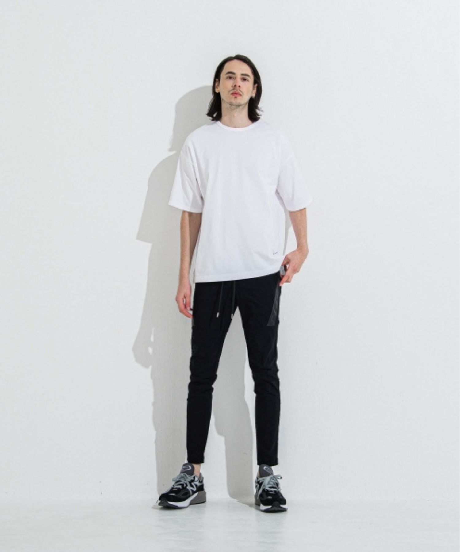 TYLER NYLON PANTS (ブラック ) ナイロン / サイドライン / ストレッチ / ベルトループ / RC36-ST-026