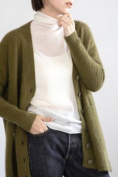 オリジナル リブタートルニット (ホワイト) ウール / 軽量 / ウォッシャブル