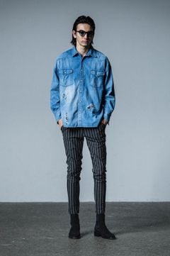 CHRIS EASY PANTS (BKST) ポリエステル / タイトテーパード / ベルトループ付き / ストレッチ /  RC33-ST-016