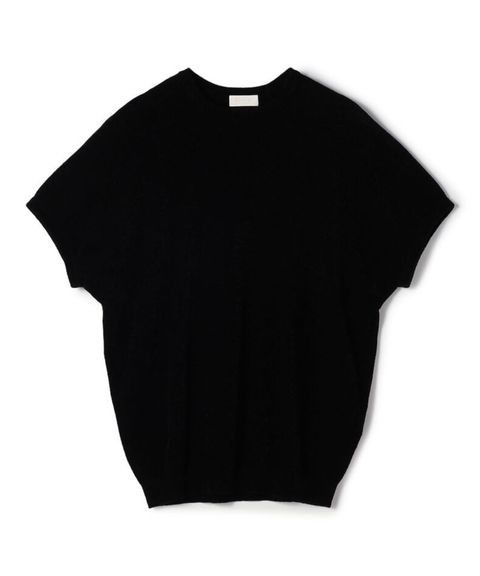 ストレッチベルベット ハーフスリーブプルオーバー (ブラック) レーヨン /柔らかい  /手洗可  / 11-02-64-02002