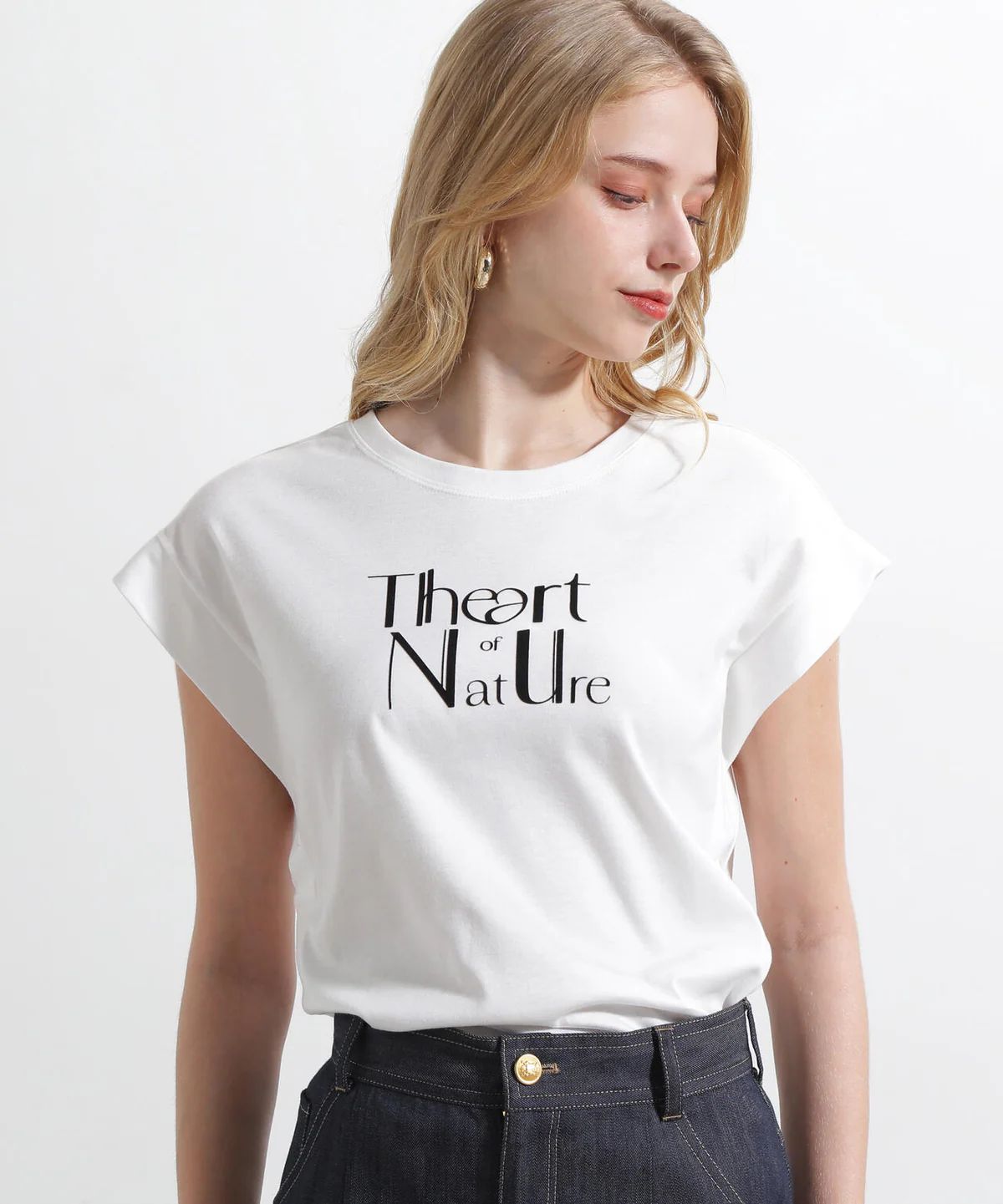 "The Art of Nature" Tシャツ (ホワイト) / 綿 100% / ウォッシャブル / ストレッチ / 0315160418