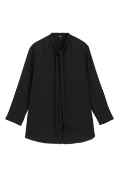 Prime GGT Tie Blouse (ブラック) ポリエステル / ストレッチ性 / ウォッシャブルタイプ / 01-4308211