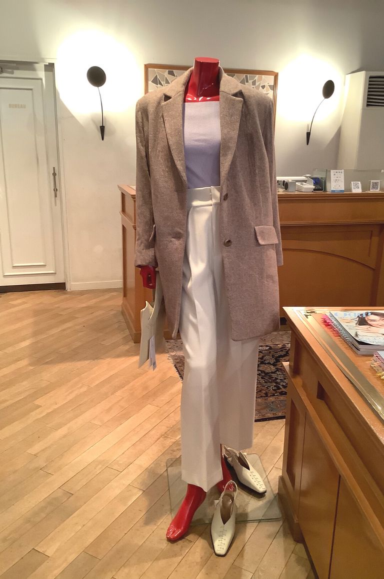 TAILORED SHORT COAT / テーラードショートコート - ベージュ - 0