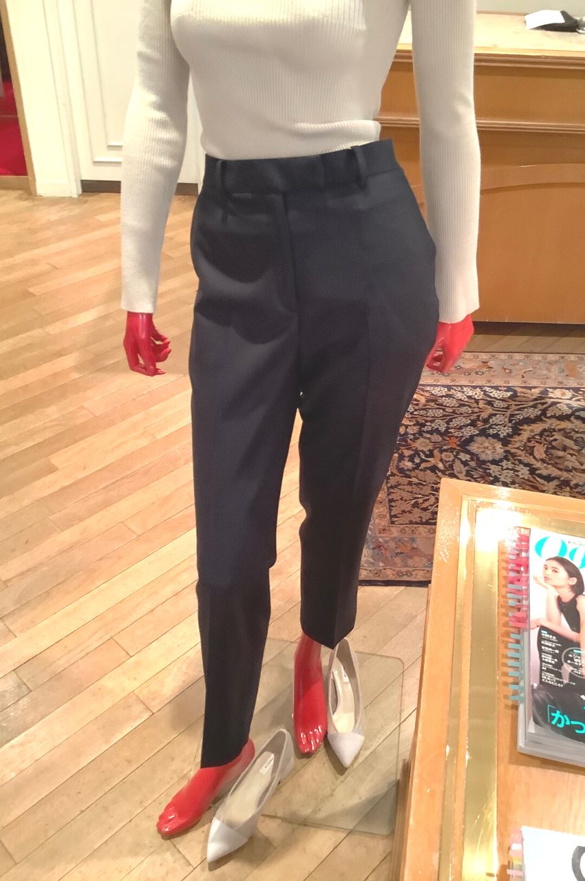 SUPER FINE WOOL SAXONY CIGARETTE PANTS  / スーパーファインウールサキソニー シガレットパンツ