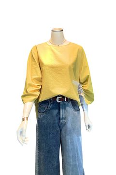 Gather sleeve blouse (イエロー) / ポリエステル /  吸水速乾  / セットアップ / FS242-52014