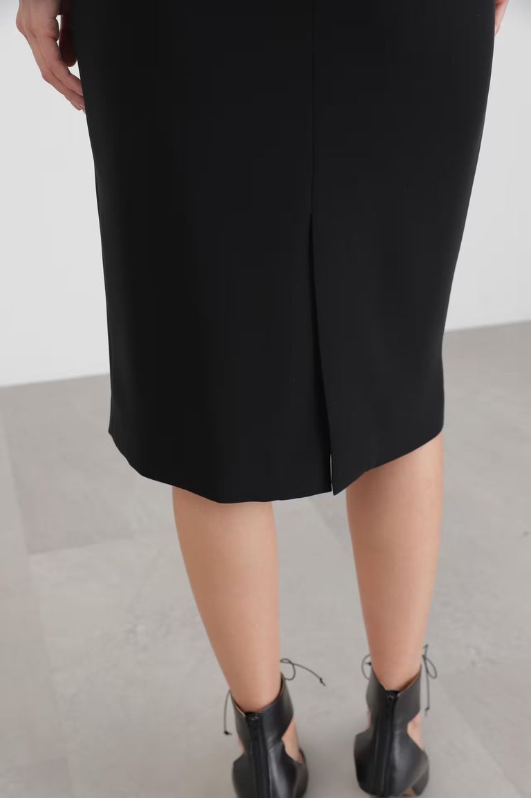 PINKY&DIANNE - レザーベルト付きタイトスカート（ブラック 