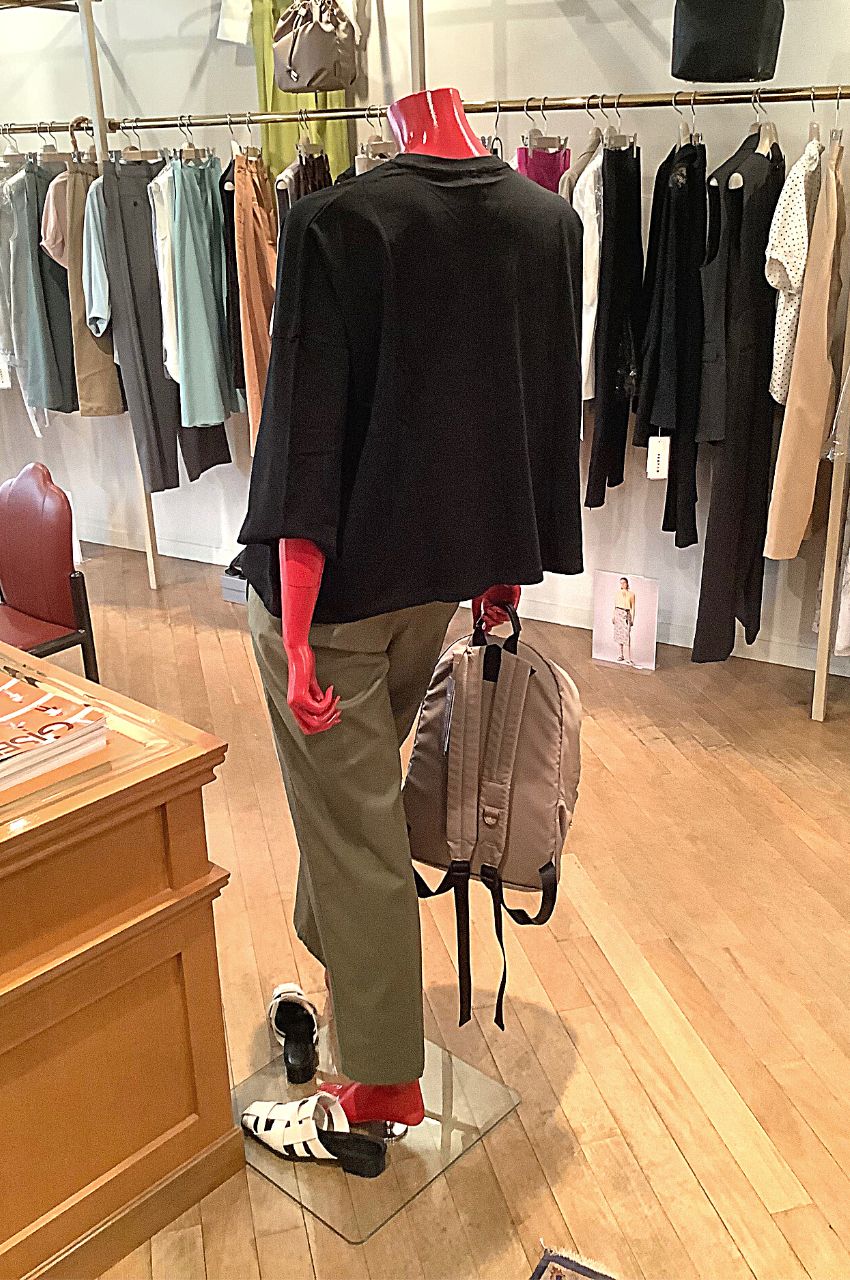 round halfsleeve pullover (ブラック) コットン100% / クルーネック / ウォッシャブル