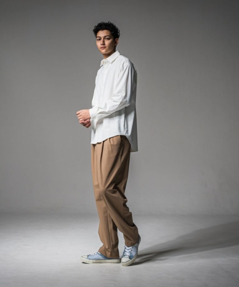 RESOUND CLOTHING - BEN PANTS( BEIGE ) ナイロン / ワイド