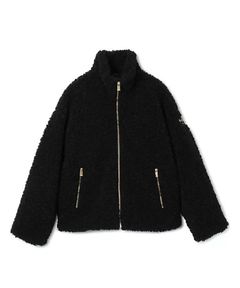LUELA ボア ブルゾン ( black) ポリエステル/ シープ調ボア /スタンド カラー / サイドポケット/ メタルファスナー/ ドライクリーニング可 / LJXA0041033588