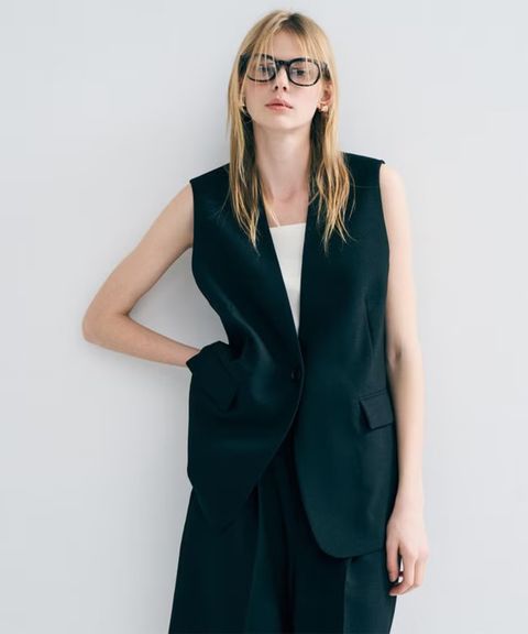 ウォッシャブルドライサップジレ(ブラック) ポリエステル / Iライン / VRUVLM0400